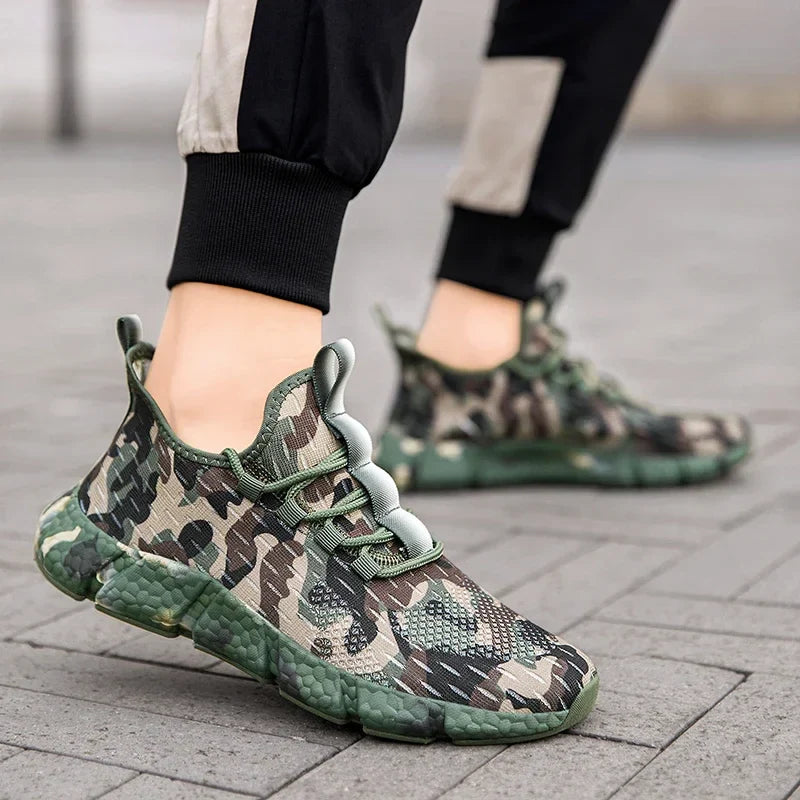 NATURAIRE — Camo Mesh Sneakers