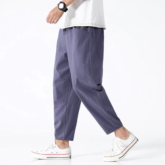 Osaka linnen cropped broek
