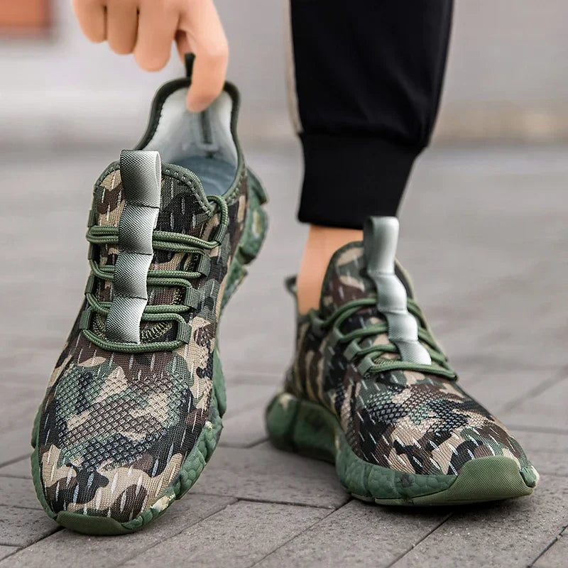 NATURAIRE — Camo Mesh Sneakers