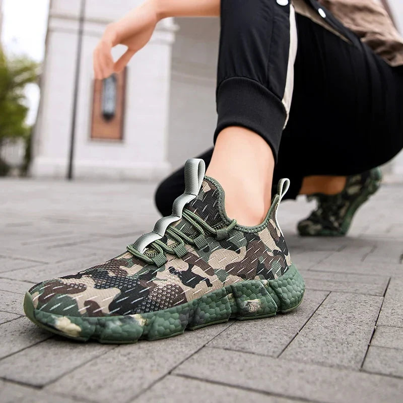 NATURAIRE — Camo Mesh Sneakers
