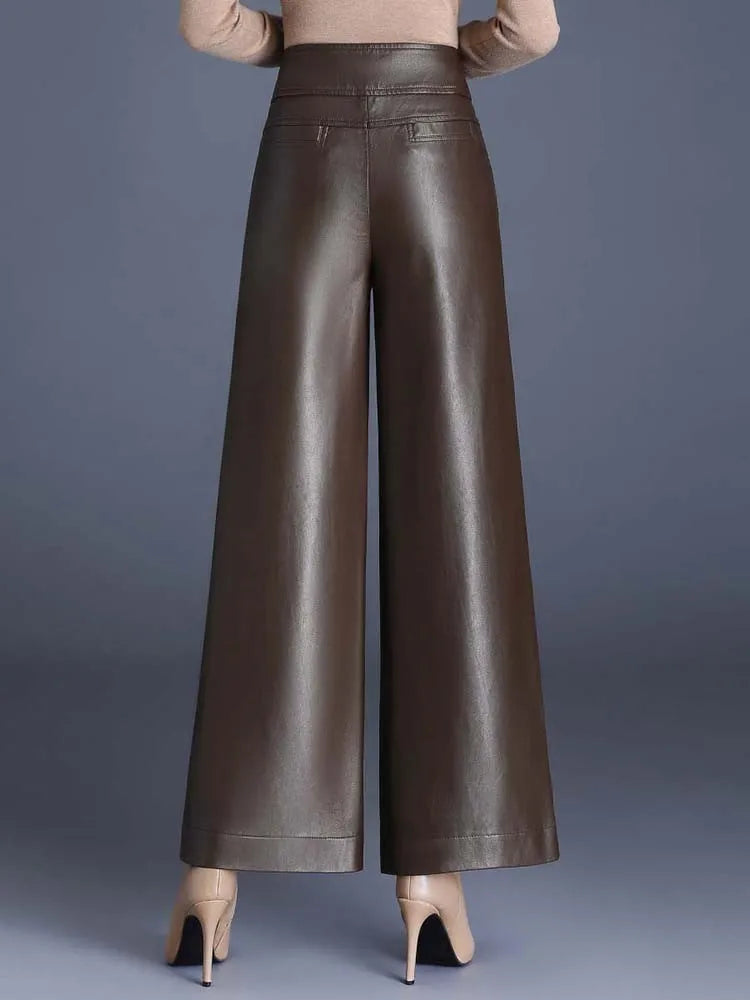 AURORAIRE - Leather Elegance Pants