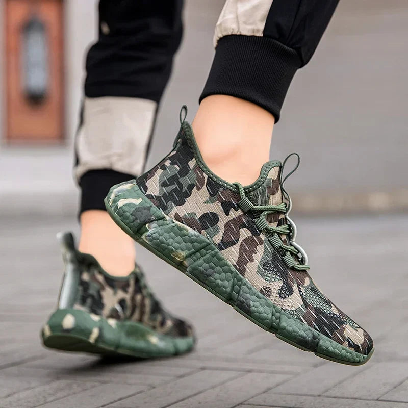 NATURAIRE — Camo Mesh Sneakers