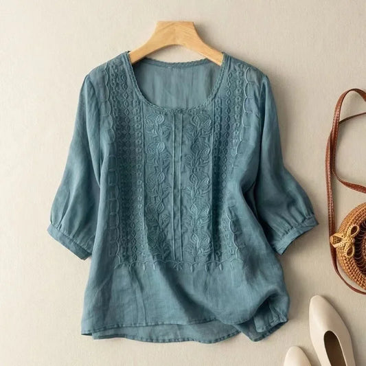 Aurora Linen Whisper Blouse