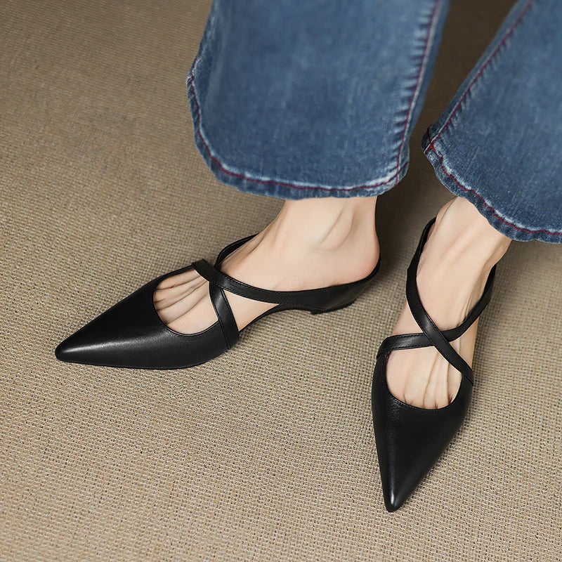 Aurelia Elegante Leather Mules