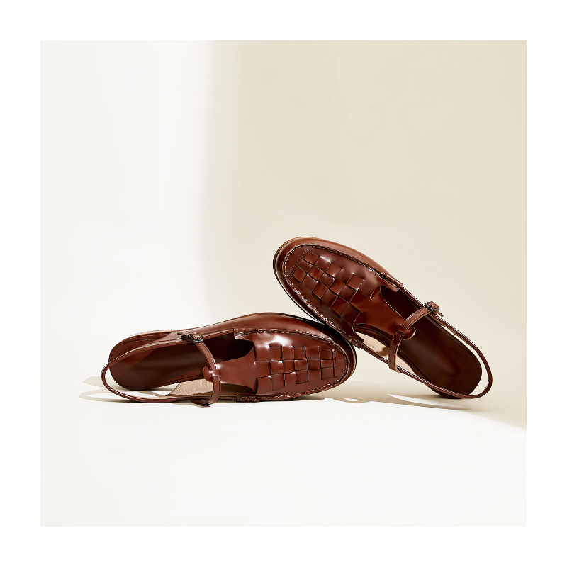 Vellara — Woven Slingback Sandals
