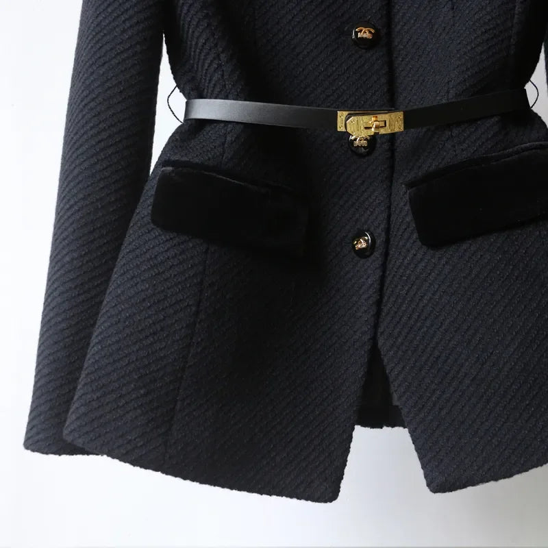 Mirelle - Wool Blend Office Blazer
