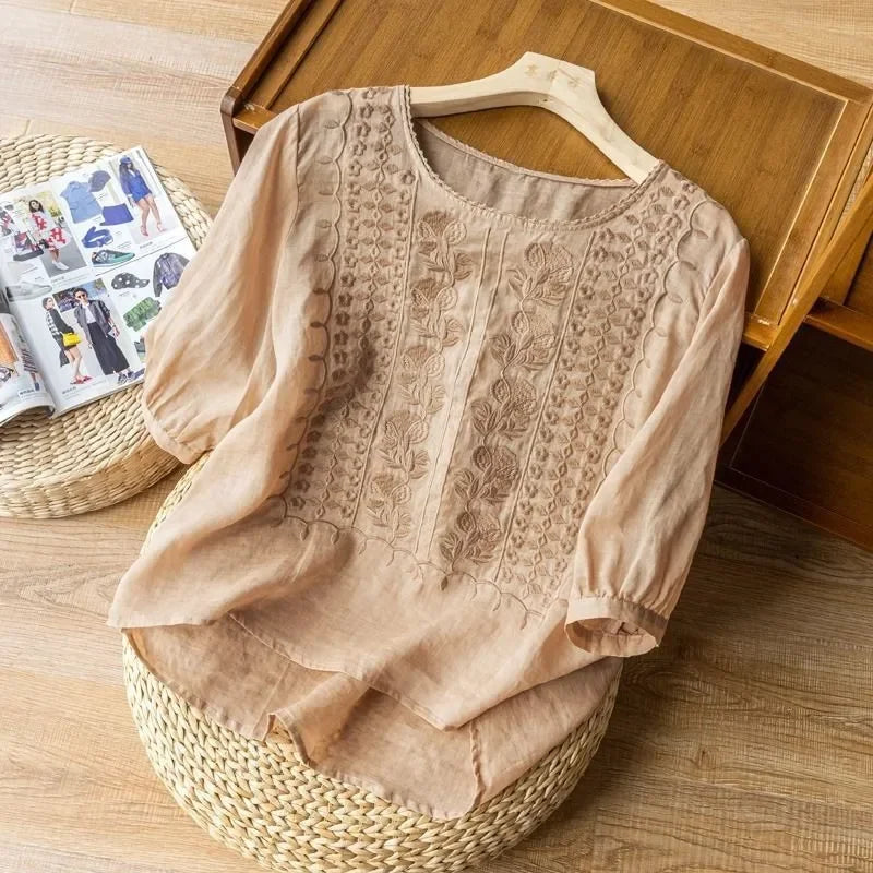 Aurora Linen Whisper Blouse