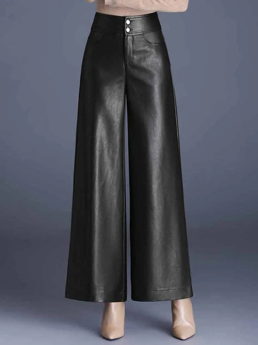 AURORAIRE - Leather Elegance Pants
