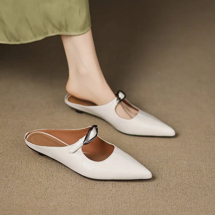 Lorienne Grace Leather Slides
