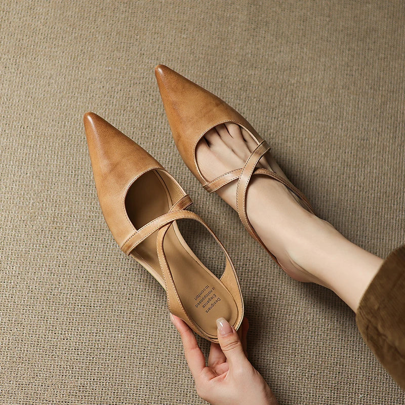 Aurelia Elegante Leather Mules