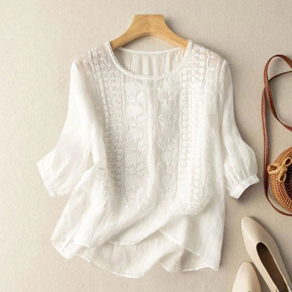Aurora Linen Whisper Blouse