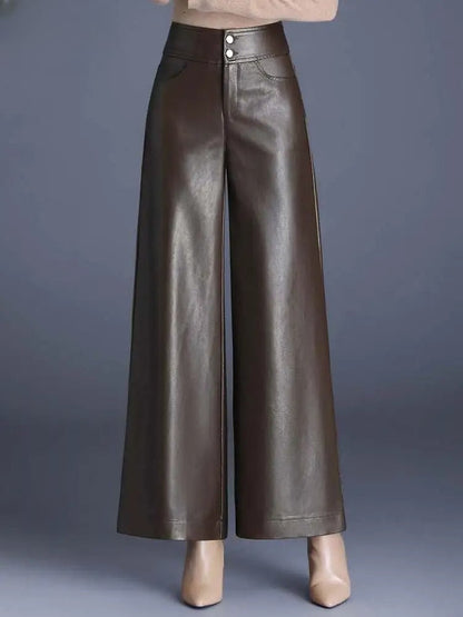 AURORAIRE - Leather Elegance Pants
