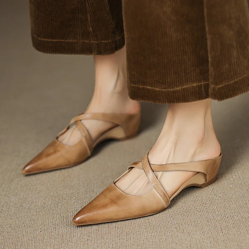 Aurelia Elegante Leather Mules