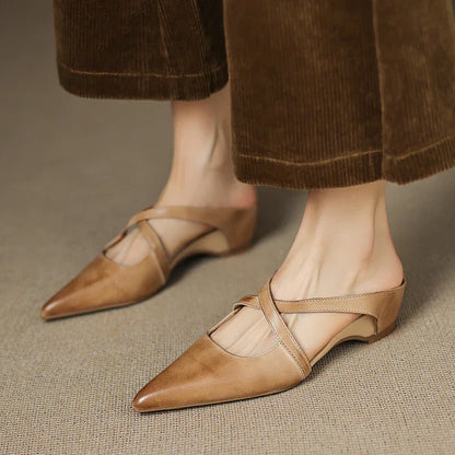 Aurelia Elegante Leather Mules