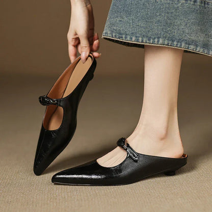 Lorienne Grace Leather Slides