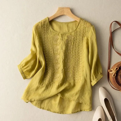 Aurora Linen Whisper Blouse