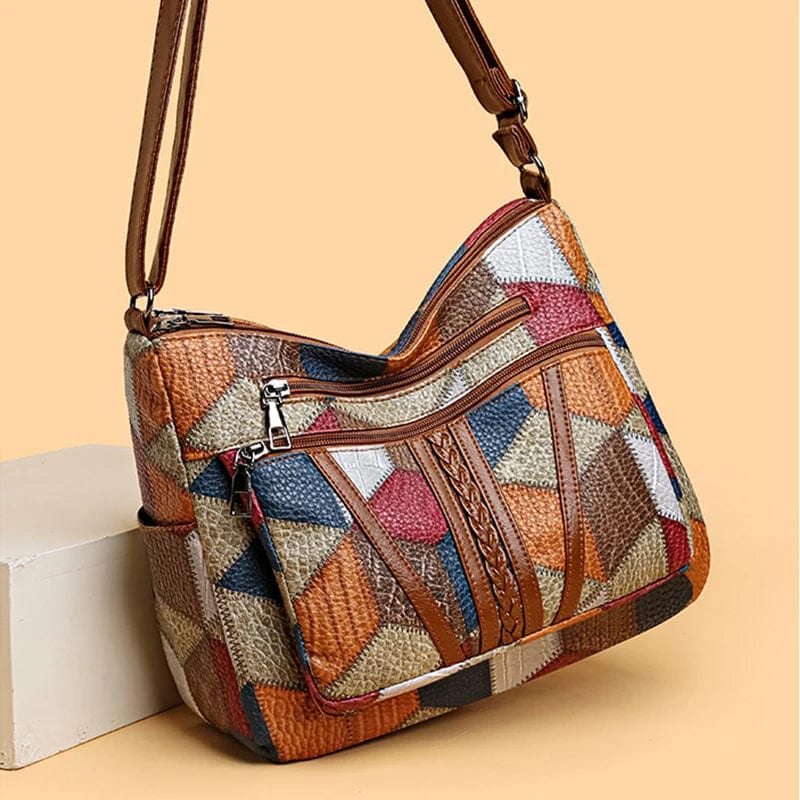 CALIANE — Mosaic Leather Handbag