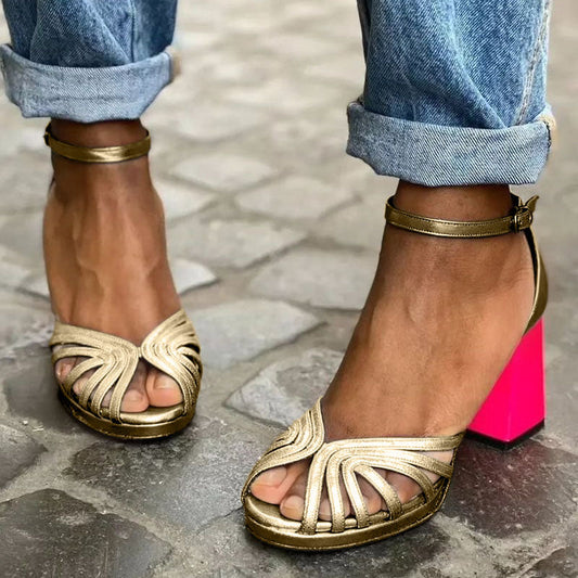 ALESSIA — Ankle Strap Open-Toe Sandals