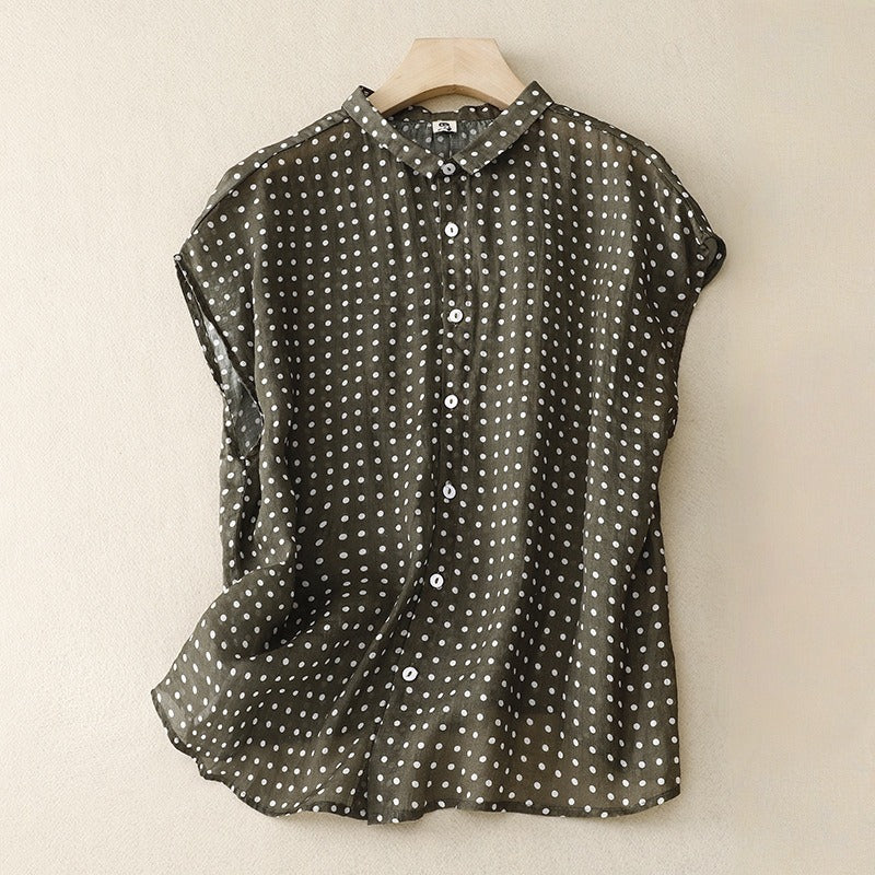 VELARA LINEN BLOUSE