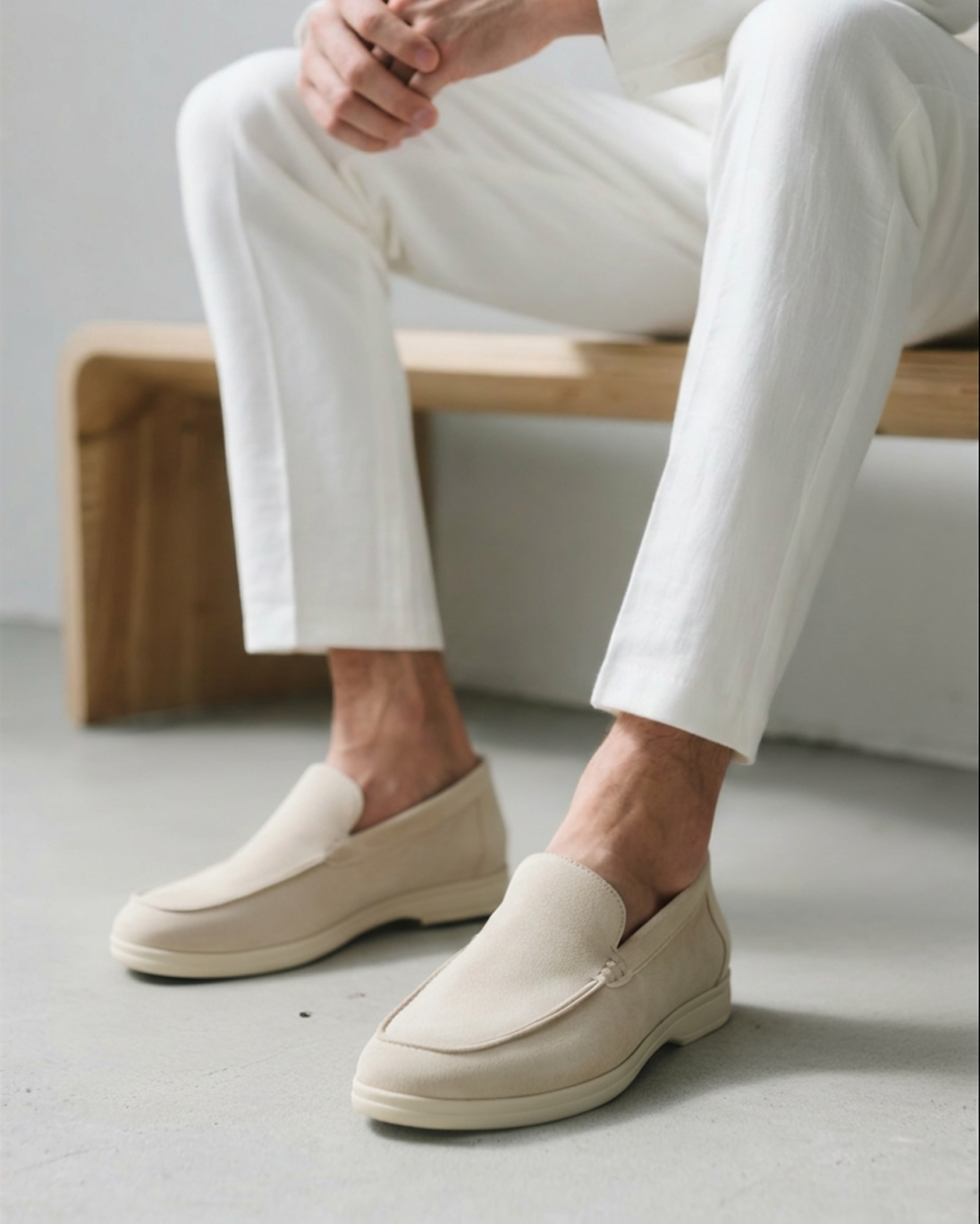 SOVARO — Men's Suede Slip-On Loafers