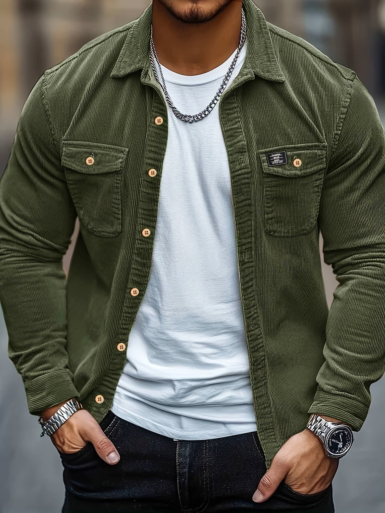 Velvao — Ribbed Velvet Shirt