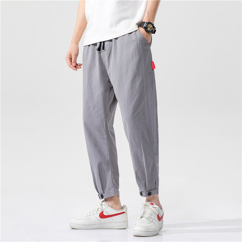 NAVARO — Men's Tapered Cotton Drawstring Pants