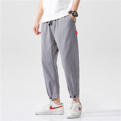 NAVARO — Men's Tapered Cotton Drawstring Pants