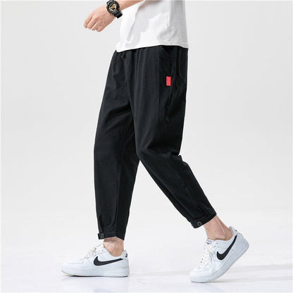 NAVARO — Men's Tapered Cotton Drawstring Pants