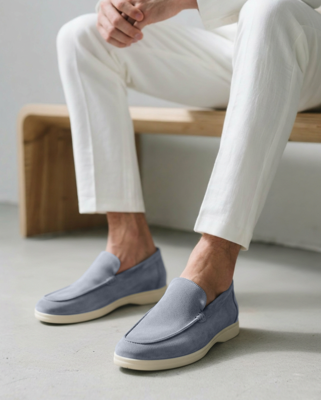 SOVARO — Men's Suede Slip-On Loafers