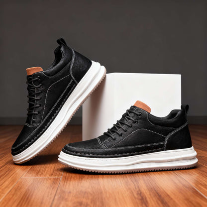 CALIANO — Textured Leather Sneakers