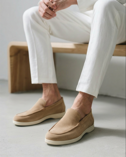 SOVARO — Men's Suede Slip-On Loafers