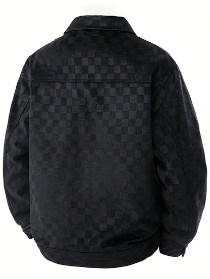 VERDIS — Checkered Suede Jacket