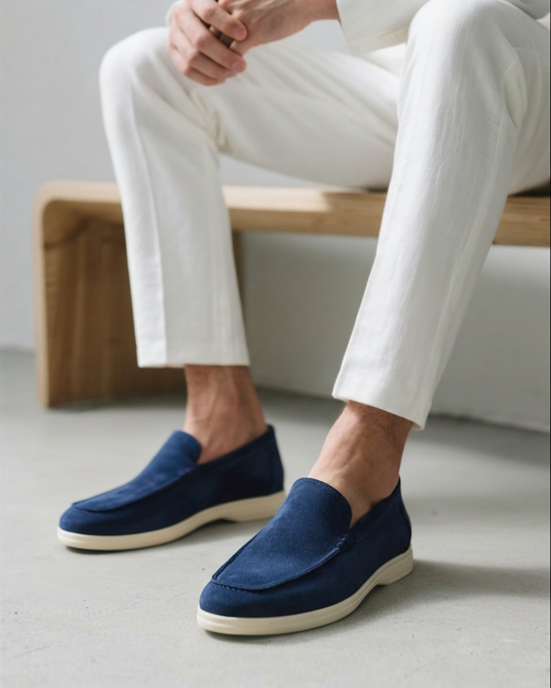 SOVARO — Men's Suede Slip-On Loafers