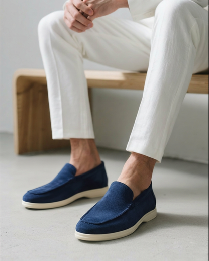 SOVARO — Men's Suede Slip-On Loafers