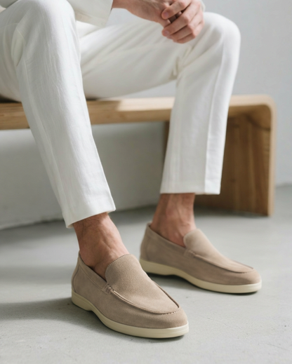 SOVARO — Men's Suede Slip-On Loafers