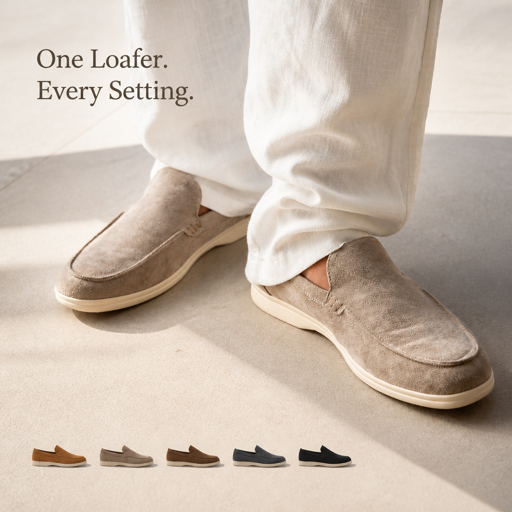 SOVARO — Men's Suede Slip-On Loafers